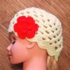 Size 2/4 Handmade Yellow Crocheted Hat EUC - Image 2