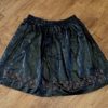 Size 14 Peter Morrissey Black Faux-Leather Skirt EUC