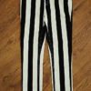 Size 10 Target Adjustable Black & White Striped Jeans EUC
