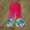 Size 4/6 Spotlight Pink Velour Bell Bottom Pants EUC - Image 2