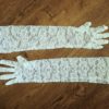Size 12+ White Lace Costume Gloves NWOT - Image 2
