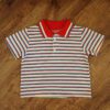 Size 1 Cars Multicoloured Block-Striped Polo Shirt EUC
