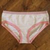 Size 10/12 Bonds Pink & White Briefs EUC