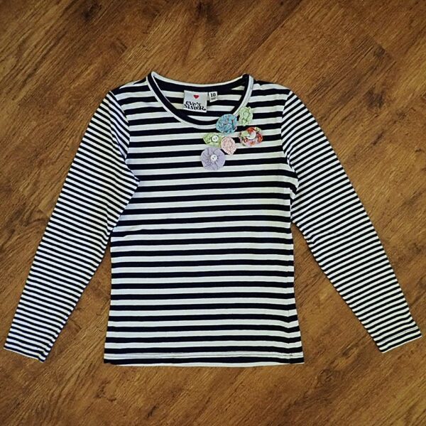 Size 10 Eve's Sister Block Striped Long Sleeve Top EUC