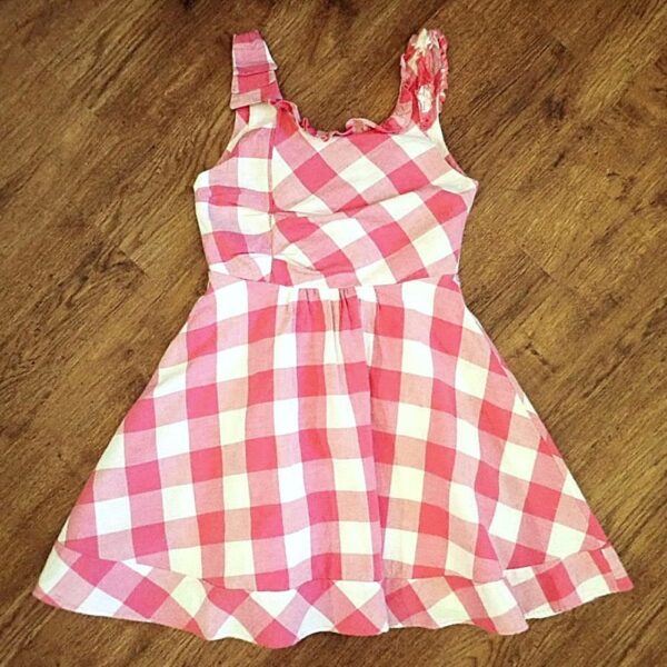 Size 11 Marks & Spencer Pink Gingham Sundress EUC