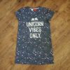 Size 12 Kids & Co 'Unicorn Vibes Only' Short Sleeve Nightie EUC