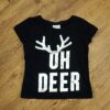 Size 14 Mango 'Oh Deer' Sequined Christmas Tee EUC