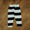Size 2 Black & White Block-Striped Leggings EUC - Image 2