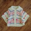 Size 2 H&T Knitted Cream Poncho EUC