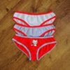 Size 3/4 Neon Lilac & Red Briefs (x3) NWOT