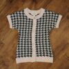 Size 3 Pumpkin Patch Wool-Blend Houndstooth Cardigan EUC