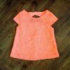 Size 3 Target Bright Orange Short Sleeve Lace Top EUC