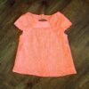 Size 3 Target Bright Orange Short Sleeve Lace Top EUC - Image 2