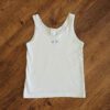 Size 4/6 Now White Singlet with Blue Butterflies EUC