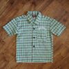 Size 4 Billabong Plaid-Check Short Sleeve Shirt NOS