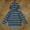 Size 4 H&T Black & Grey Block-Striped Lightweight Hoodie NOS - Image 2