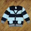Size 5 Target Navy & Blue Block-Striped Lightweight Cardigan EUC