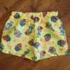 Size 8 Shopkins Yellow Satin Boxer Shorts EUC