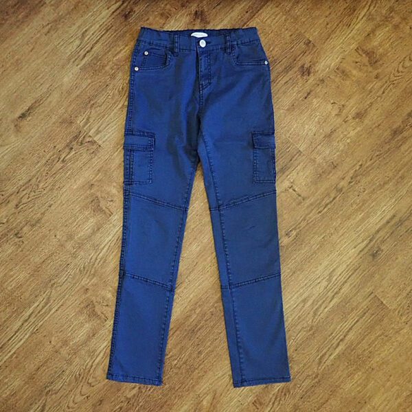 Size 12 Pumpkin Patch Adjustable Cargo-Style Denim Jeans EUC