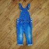 Size 3 H&T Blue Stretch Denim Overalls EUC