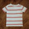 Size 4 Anko White & Terracotta Block-Striped Tee EUC