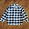 Size 5 Anko Navy & White Long Sleeve Flannelette Shirt EUC