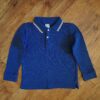 Size 5 Anko Navy Long Sleeve Waffle Polo Shirt EUC