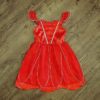 Size 6/8 Red Satin Costume Dress EUC