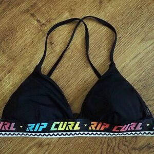 Size 10/12 Rip Curl Black Bikini Top EUC