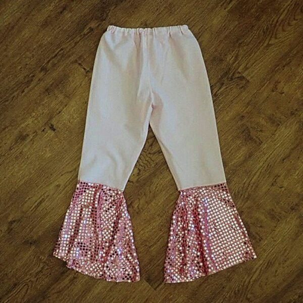 Size 11/12 Spotlight Pink Bell Bottom Costume Pants EUC - Image 2