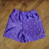 Size 3/4 Elasticated Velour Shorts with Star-Burst Pattern EUC