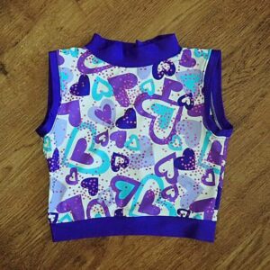 Size 3/4 Purple Loveheart Costume Top EUC
