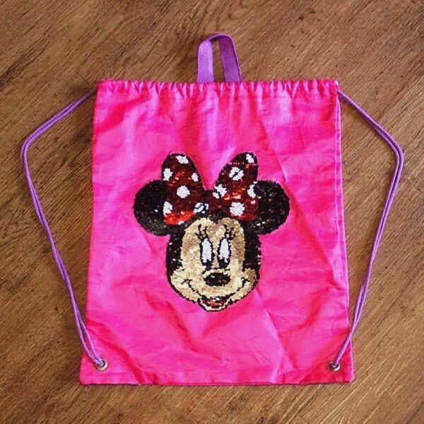 Disney Minnie Mouse Reversible-Sequined Backpack GUC