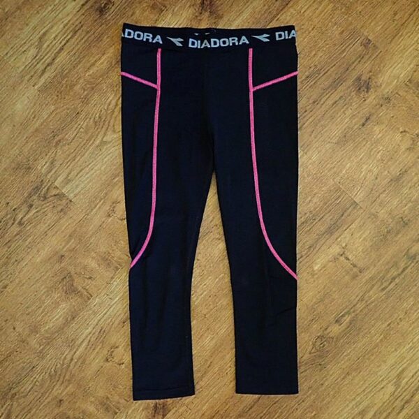 Size 10 Diadora Black Activewear Leggings EUC