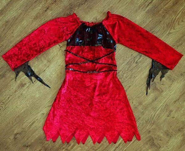 Size 4/6 Halloween Black & Red Costume Dress EUC - Image 2