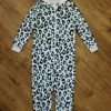Size 8 Brilliant Basics Coral Fleece 'Leopard' Sleepsuit EUC