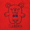 Size 1 Mango 'Cuddles' Red Coral Fleece Hooded Sleepsuit EUC - Image 4