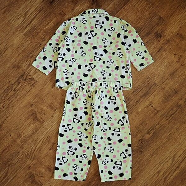 Size 1 Neon 'Panda' Flannelette Pyjamas GUC - Image 3