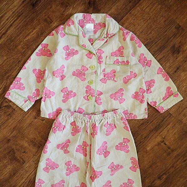 Size 1 Target 'Teddy Bear' Flannelette Pyjamas GUC
