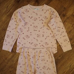 Size 10 Anko Long Sleeve Toffee Coloured Patterned Pyjamas EUC