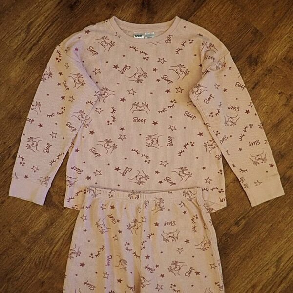 Size 10 Anko Long Sleeve Toffee Coloured Patterned Pyjamas EUC