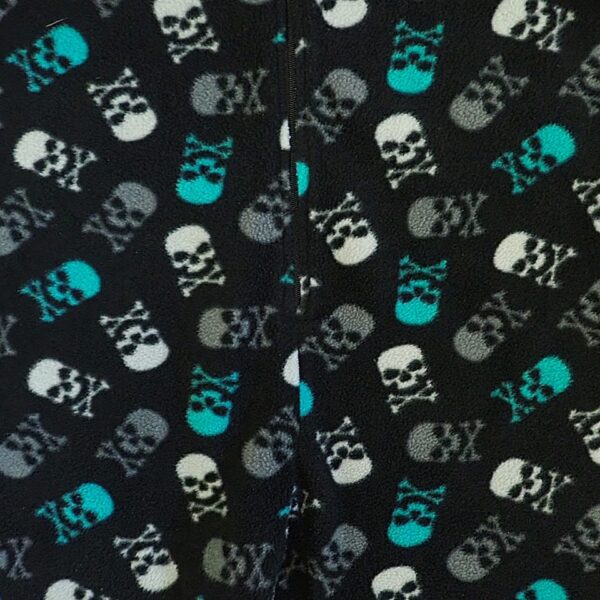Size 10 Neon 'Skull & Crossbones' Polar Fleece Sleepsuit EUC - Image 4