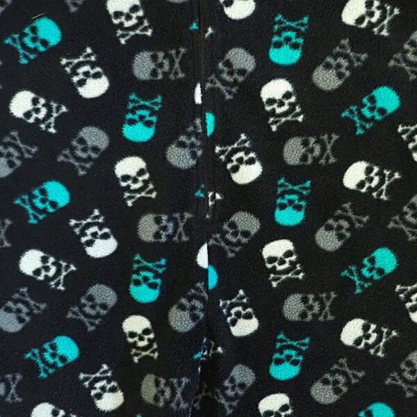 Size 10 Neon 'Skull & Crossbones' Polar Fleece Sleepsuit EUC - Image 4