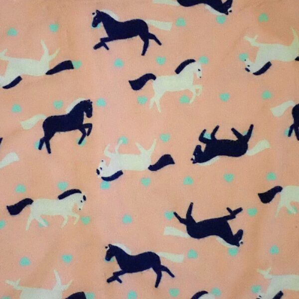 Size 12 Kids & Co 'Horses' Flannelette Sleep Jacket EUC - Image 3