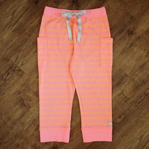 Size 12 Target Orange & Pink Block-Striped Sleep Pants EUC