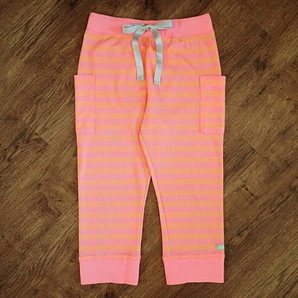 Size 12 Target Orange & Pink Block-Striped Sleep Pants EUC