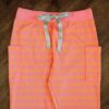 Size 12 Target Orange & Pink Block-Striped Sleep Pants EUC - Image 3