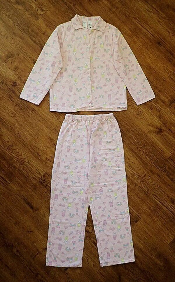 Size 14 Brilliant Basics Pink Flannelette Pyjamas GUC - Image 2