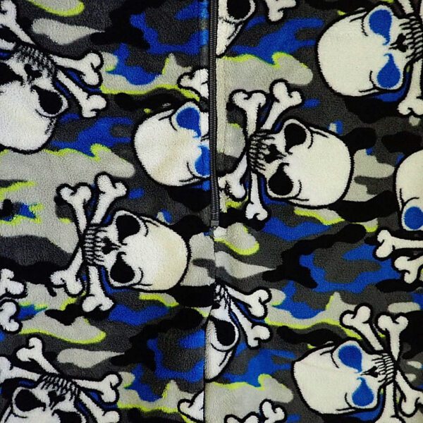 Size 14 Tilt Coral Fleece 'Skull & Crossbones' Sleepsuit EUC - Image 4