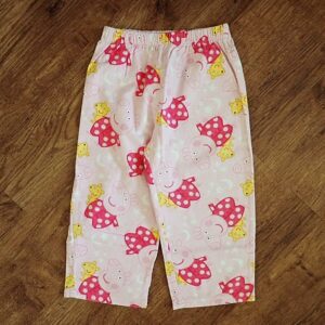 Size 2 Peppa Pig Pink Flannelette Pyjama Pants EUC